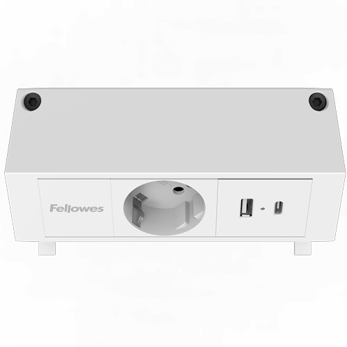 Stekkerdoos Fellowes Power Desk F 1 voudig incl USB A en C 2 meter wit-3