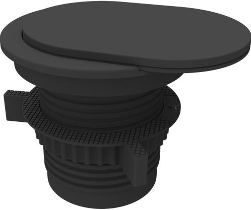 Elektrificatie inbouwunit Fellowes Power Spot Type F zwart  - 1x 230V - 1x USB A - 1x USB C -2