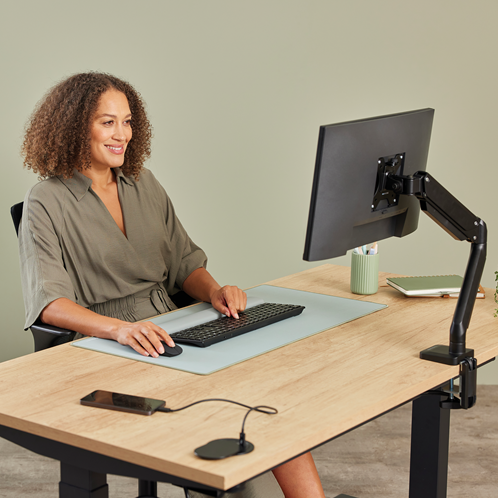 Elektrificatie inbouwunit Fellowes Power Spot Type F zwart  - 1x 230V - 1x USB A - 1x USB C -3