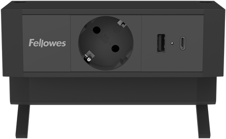 Stekkerdoos Fellowes Power Desk F 1 voudig incl USB A en C 2 meter zwart-2