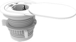 Elektrificatie inbouwunit Fellowes Power Spot Type F wit  - 1x 230V - 1x USB A - 1x USB C 