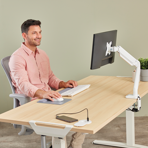 Elektrificatie inbouwunit Fellowes Power Spot Type F wit  - 1x 230V - 1x USB A - 1x USB C -3