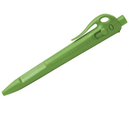 Tufftip pen Elephant met clip, groene behuizing, blauwe inkt