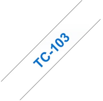 Brothertape TC-103 12mm blauw op transparant-2