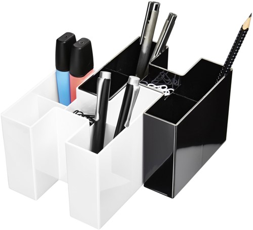 Pennenbak Han Bravo 5-vaks transparant zwart-3
