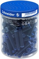 Inktpatroon Schneider din koningsblauw pot à 100 stuks