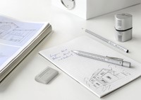 Puntenslijper Faber Castell trio grip 2001 zilver-12