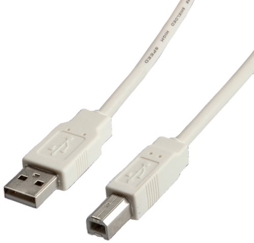 Kabel USB 2.0 A-B  4,5 meter wit