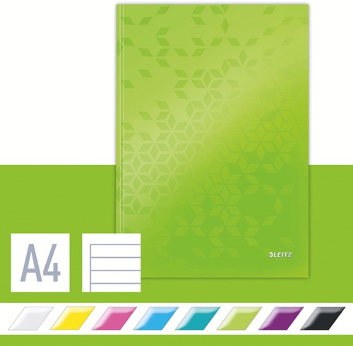Notitieboek Leitz WOW A4 lijn 80vel groen-3