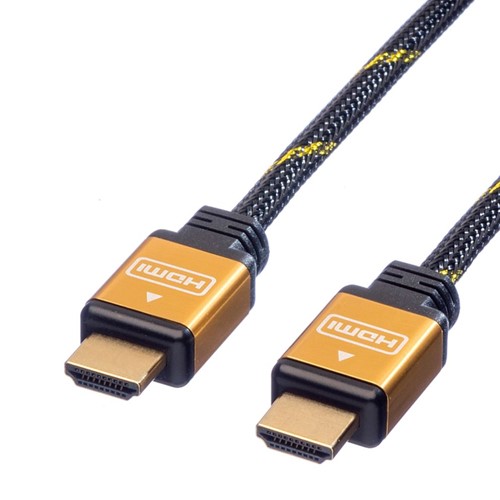 Kabel HDMI high speed male/male 15 meter, Roline GOLD