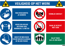 Bord 'Veiligheid op het werk' 37x26cm 