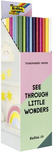 Transparant papier Folia 70x100cm 42gr assorti kleuren-3