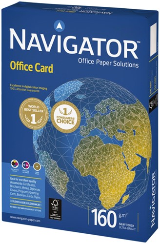 Kopieerpapier Navigator Office Card A4 160gr wit 250vel