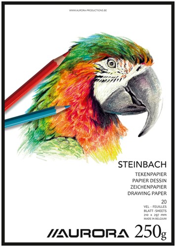 Tekenblok Aurora A4 20v 250gr Steinbach papier