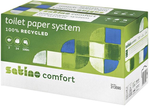 Toiletpapier Satino Comfort 2-laags 100m doprollen 24stuks