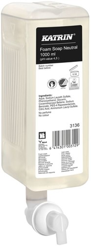 Handzeep Katrin 3136 1000ml foamzeep neutral