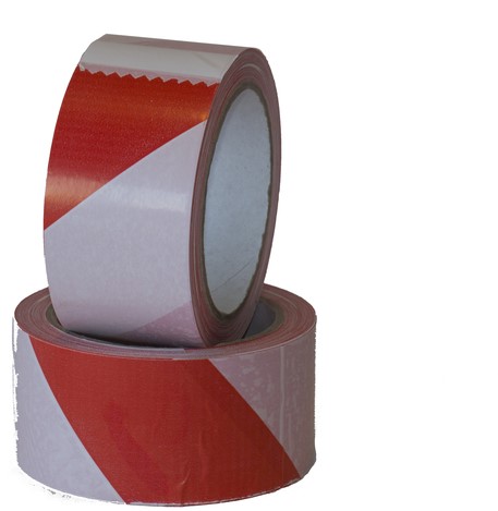 Signaleringstape Budget rood/wit 50mmx66m
