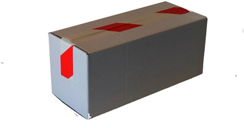 Signaleringstape Budget rood/wit 50mmx66m-2