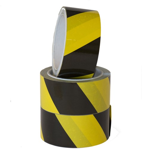 Signaleringstape Budget zwart/geel 50mmx66m