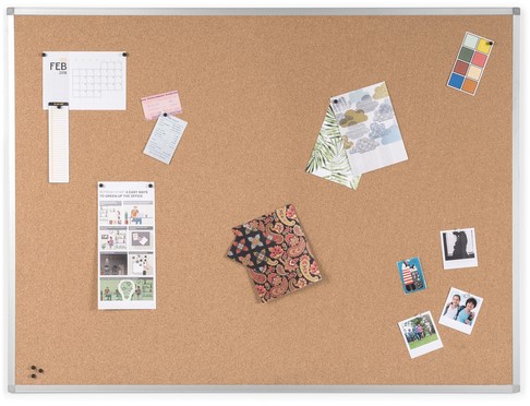 Prikbord Quantore 90x120cm kurk-3