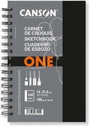 Tekenboek Canson One 14x21.6cm 80v 100gr spiraal