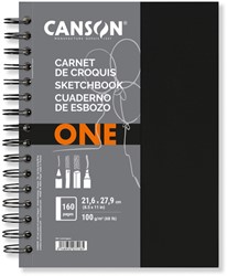 Tekenboek Canson One 21.6xx27.9cm 80v 100gr spiraal