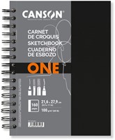 Tekenboek Canson One 21.6xx27.9cm 80v 100gr spiraal