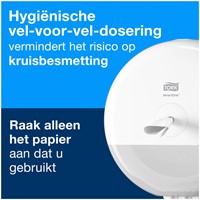 Toiletpapier Tork T9 472193 Advanced 2laags 620vel 12rollen wit-1