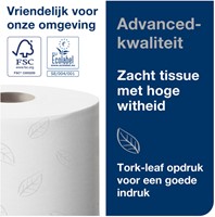 Toiletpapier Tork T9 472193 Advanced 2laags 620vel 12rollen wit-3