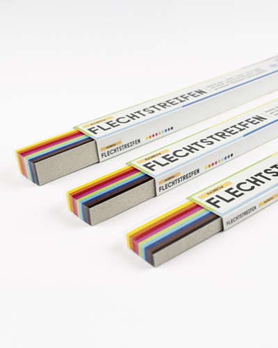 Vlechtstroken Folia 50x1cm 130gr 200 stroken assorti kleuren-3