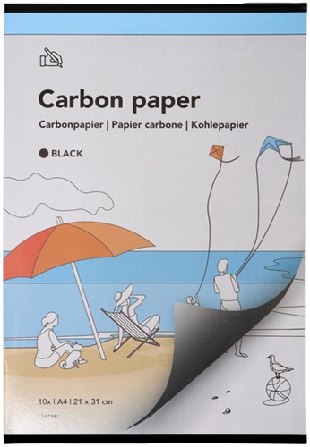 Carbonpapier A4 21x31cm 10x zwart