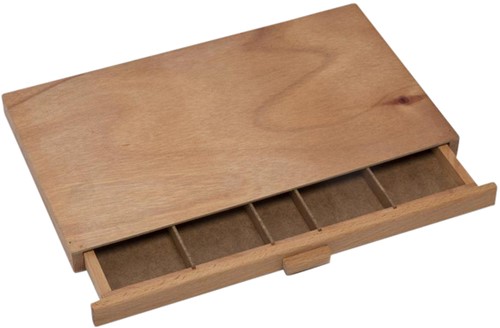 Pastelkist 40x24cm 1 lade hout