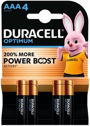 Batterij Duracell Optimum 4xAAA