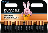 Batterij Duracell Optimum 12xAAA