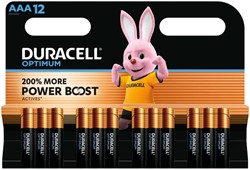 Batterij Duracell Optimum 12xAAA