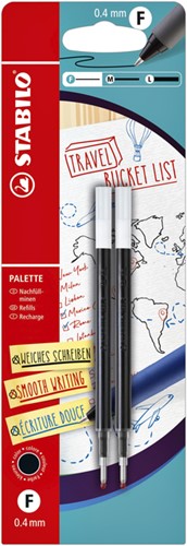 Rollerpenvulling STABILO Palette zwart pk/2