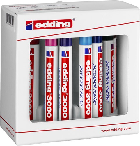 Viltstift edding 3000 rond assorti 1.5-3mm pk/10