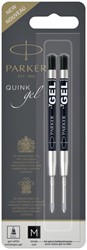 Gelpenvulling Parker zwart 0.7mm blister à 2 stuks