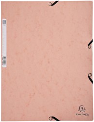 Elastomap Exacompta Aquarel 3-kleps A4 glanskarton roze