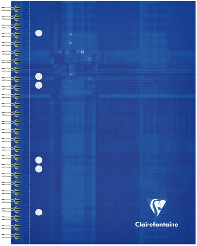 Collegeblok Clairefontaine Studium A5+ 6-gaats 80blz ruit 5x5mm assorti