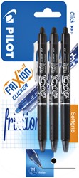 Rollerpen Pilot Frixion clicker 0.35mm pk/3 blauw