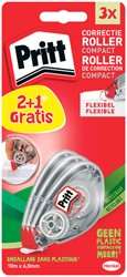 Corrector Pritt compact flex 6mm 2+1 GRATIS