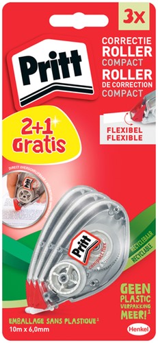 Corrector Pritt compact flex 6mm 2+1 GRATIS