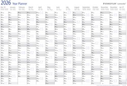 Jaarplanner 2025 Staedtler Lumocolor 84x60cm oprolbaar
