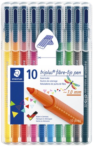 Kleurstift Staedtler 323 Triplus color pk/10 assorti
