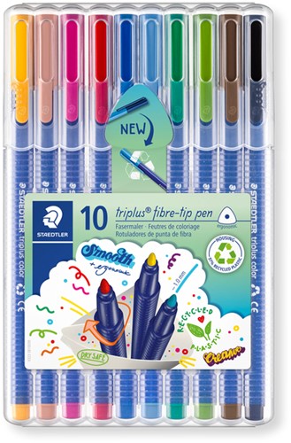 Kleurstift Staedtler 323 Triplus color pk/10 assorti