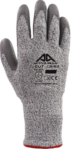 Handschoen ActiveGear snijbestendig M grijs 1 paar