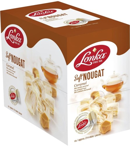 Nougat Lonka caramel per stuk verpakt 12gr ds/214