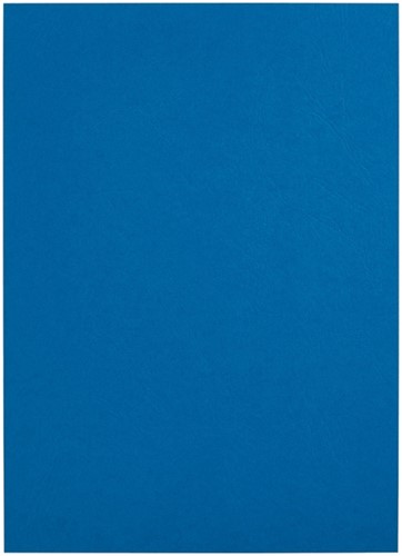 Voorblad GBC A4 lederlook met venster blauw 50stuks
