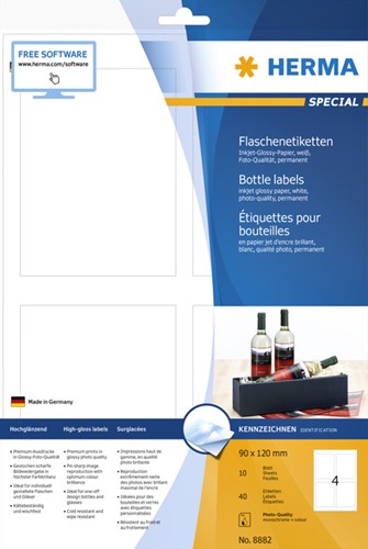 Etiket A4  90x120mm 8882 inkjet glossy ds/40-3